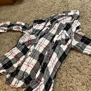 womens plaid snap shirt